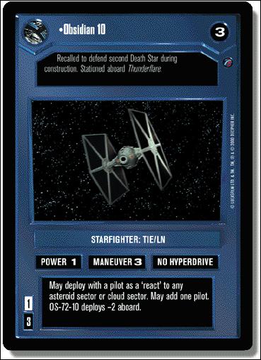 Star Wars: Death Star II Limited (Base Set) card 72 Obsidian 10