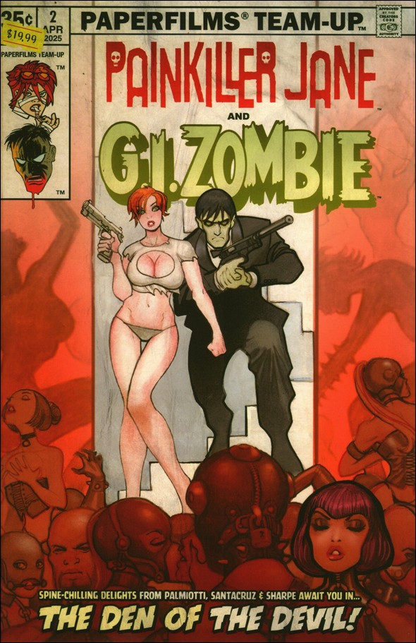 PaperFilms Team-Up: Painkiller Jane & G.I. Zombie issue 2 Moritat Cover