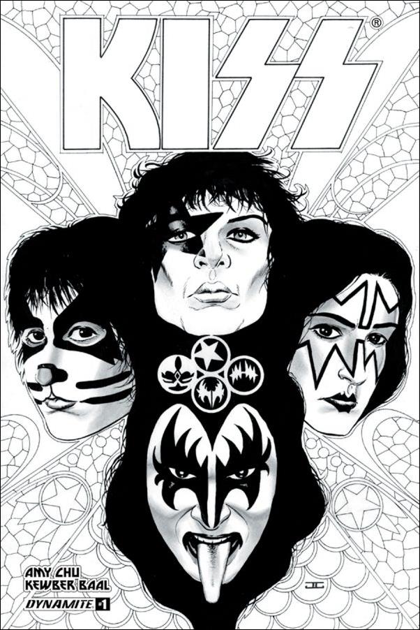 Kiss (2016) issue 1-P John Cassaday B&W Kiss Army Bagged Cover