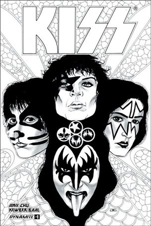 Kiss (2016) issue 1-P John Cassaday B&W Kiss Army Bagged Cover