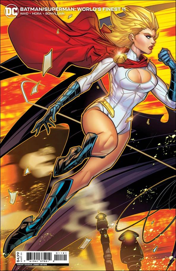 Batman/Superman: World's Finest issue 11-B Jonboy Meyers PowerGirl Connecting Cardstock Cover