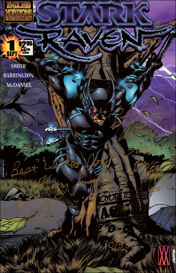 Stark Raven issue 1-B Acme Comics Coyote Tour 2000 Stamped Cover 1/550