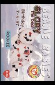 Beanie Babies Series 1 (Birthday or Rookie Subset) card 35-D Glory The Bear Gold Lettering 1/150