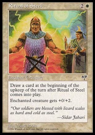 Magic the Gathering: Mirage (Base Set) card 36 Ritual of Steel