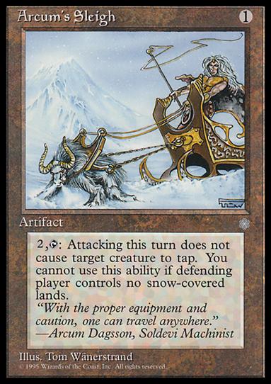 Magic the Gathering: Ice Age (Base Set) card 309 Arcum's Sleigh