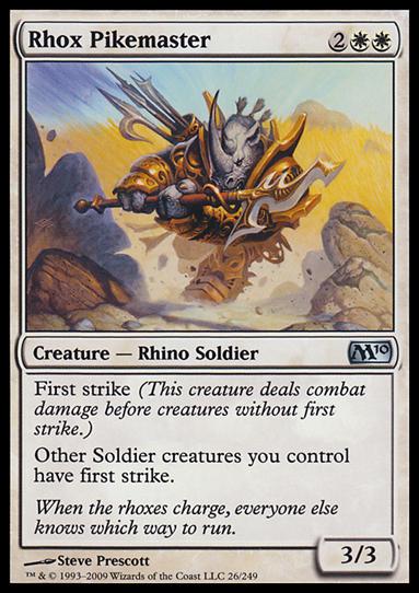 Magic the Gathering: 2010 Core Set (Base Set) card 26 Rhox Pikemaster