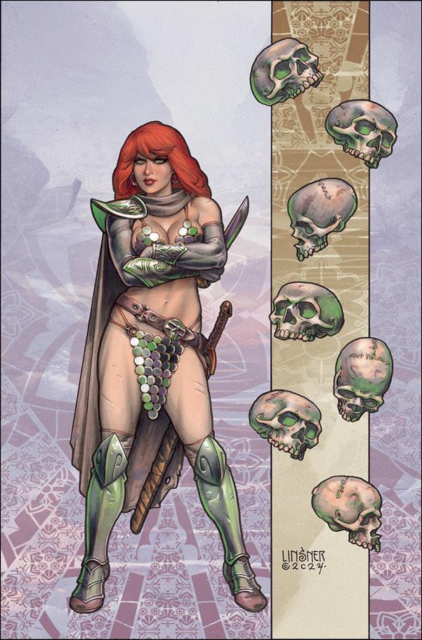 Red Sonja: Death and the Devil issue 4-F Virgin Cover by Joseph Michael Linsner