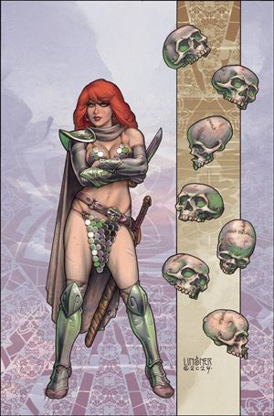 Red Sonja: Death and the Devil issue 4-F Virgin Cover by Joseph Michael Linsner