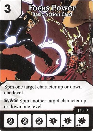 Marvel Dice Masters Avengers vs. X-Men  card 26 Focus Power: Basic Action Card
