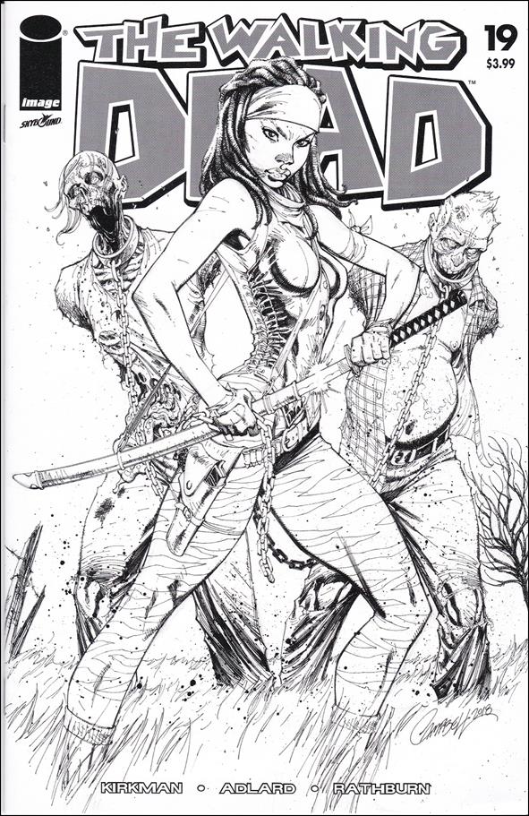 Walking Dead (2003) issue 19-E Unbagged J. Scott Campbell Sketch Cover