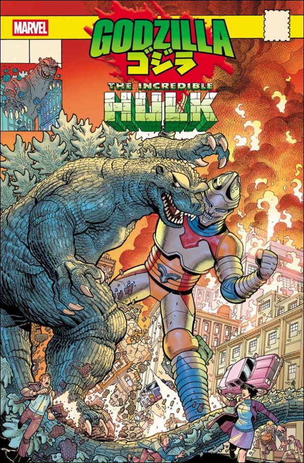 Godzilla vs. Hulk issue 1-E Nick Bradshaw Monster Homage Cover