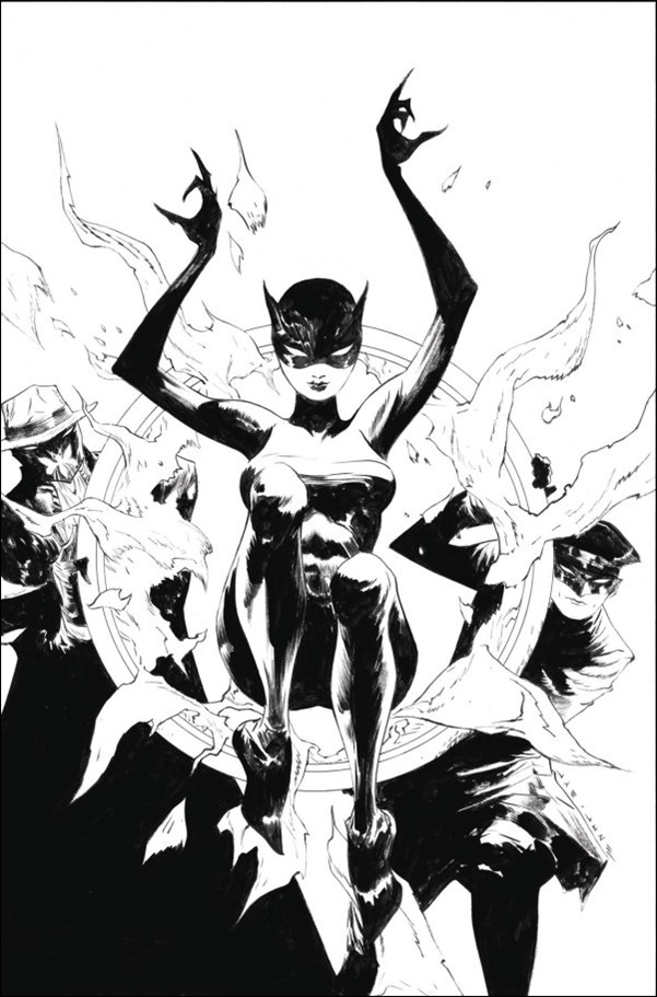 Green Hornet / Miss Fury issue 4-G Jae Lee B&W Virgin 1:15 Cover