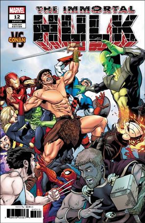 Immortal Hulk issue 12-B Will Sliney Marvel Vs. Conan Cover