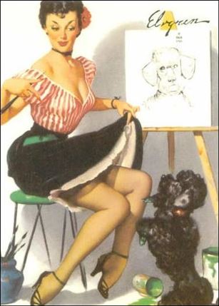 Elvgren's Calendar Pinups (Base Set) card 39 Some Help