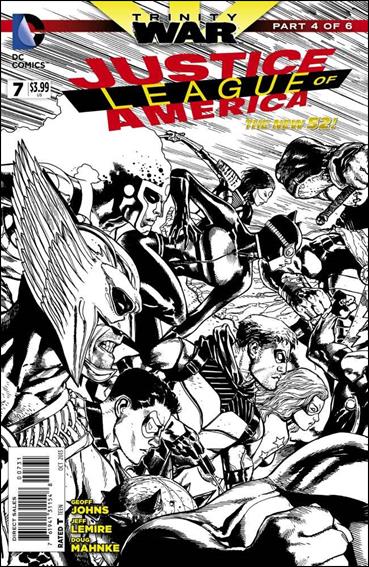 Justice League of America (2013)  issue 7-E Doug Mahnke 1:100 Black & White Connecting Cover