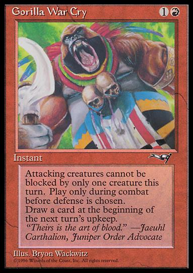 Magic the Gathering: Alliances (Base Set) card 73-B Gorilla War Cry