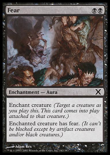 Magic the Gathering: 10th Edition (Base Set) card 142 Fear