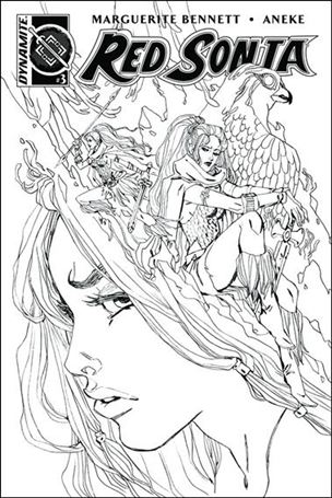 Red Sonja (2016/01) issue 3-B Black & White Cover 1:10