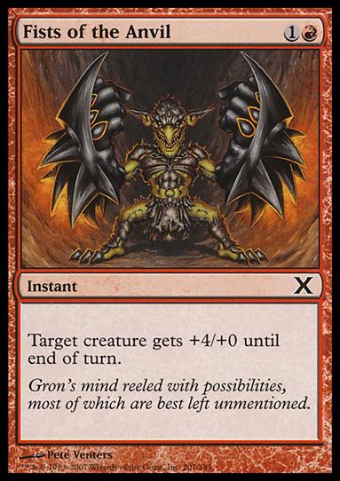 Magic the Gathering: 10th Edition (Base Set) card 201 Fists of the Anvil