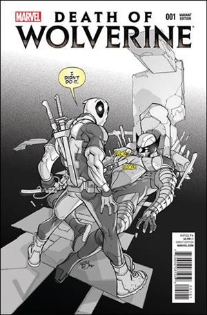 Death of Wolverine issue 1-K Pasqual Ferry 1:Store Sketch Deadpool Cover