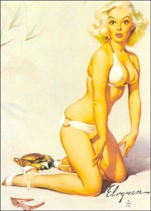 Elvgren's Calendar Pinups (Base Set) card 8 Rude Awakening