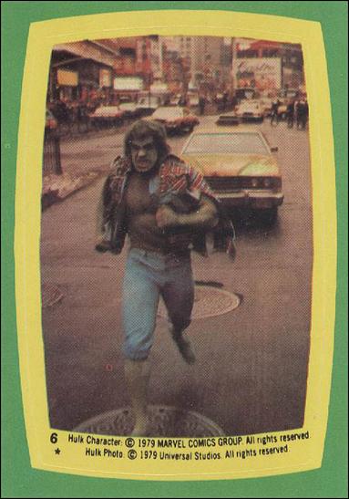 Incredible Hulk (Sticker Subset) card 6 card # 45