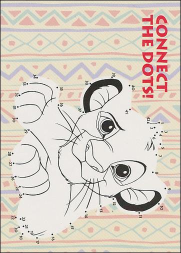 Lion King: Series 1 (Activities Subset) card A2 Connect the Dots