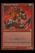 Magic the Gathering: Portal (Base Set) card 140 Minotaur Warrior