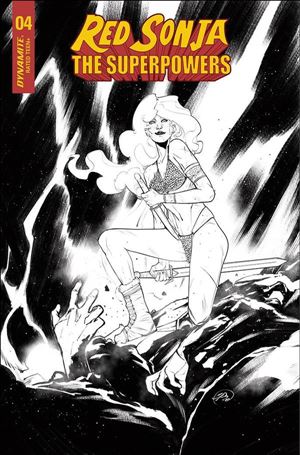 Red Sonja: The Superpowers issue 4-K Emilliana Pinna 1:7 Black & White Cover