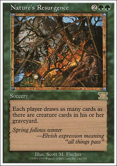 Magic the Gathering: 6th Edition (Base Set) card 242 Nature's Resurgence