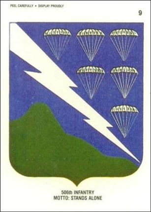 Desert Storm: Series 1 (Sticker Subset) card 9 506th Infantry