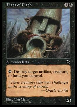 Magic the Gathering: Tempest (Base Set) card 150 Rats of Rath