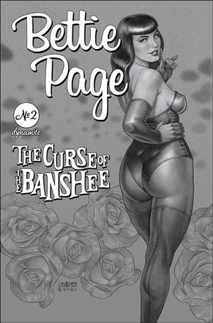 Bettie Page: The Curse of the Banshee issue 2-S Joseph Michael Linsner 1:50 Black & White Cover