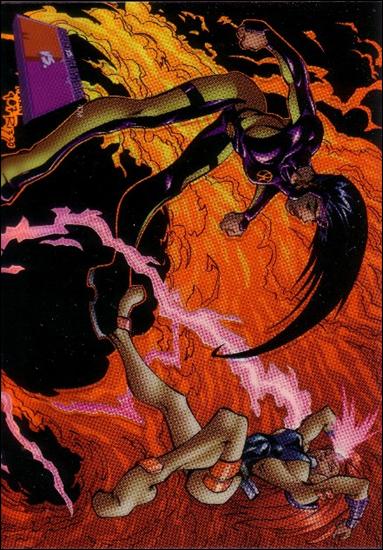 Marvel vs WildStorm (Chromium Refractor Parallel Base Set) card 27 Voodoo vs. Phoenix