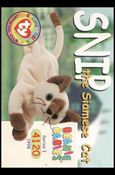 Beanie Babies Series 1 (Base Set) card 119 Snip the Siamese Cat