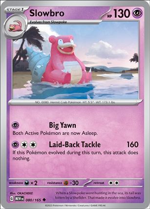 Pokemon: Scarlet & Violet - 151 (Base Set) card 080/165-B Slowbro (Reverse Holofoil)