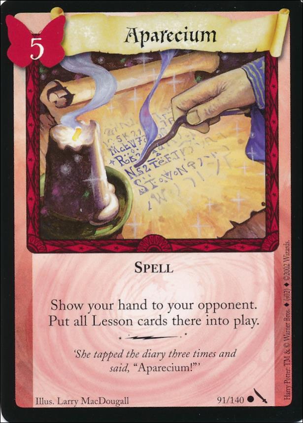 Harry Potter: Chamber of Secrets (Base Set) card 91 Aparecium