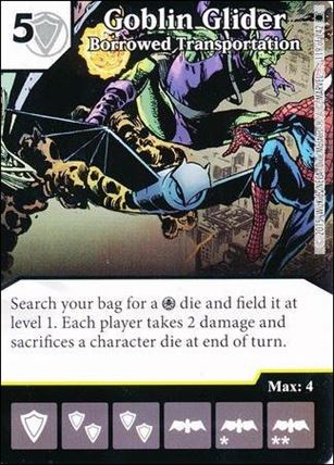 Marvel Dice Masters Amazing Spider-Man card 119 Goblin Glider: Borrowed Transportation