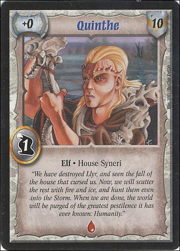 Warlord: Saga of the Storm card 58-B Quinthe (Blue)