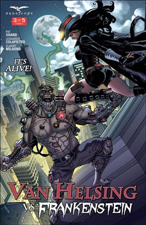 Van Helsing vs Frankenstein issue 3 Richard Ortiz Cover