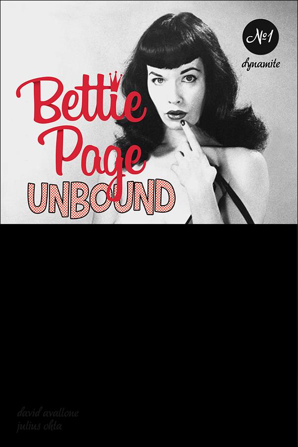 Bettie Page: Unbound issue 1-N Black Bag Nude Cover