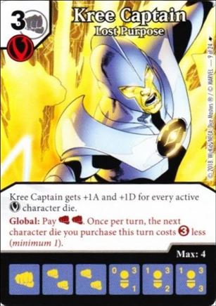Marvel Dice Master's Kree Invasion Team Pack card 9 Kree Captain - Lost Purpose