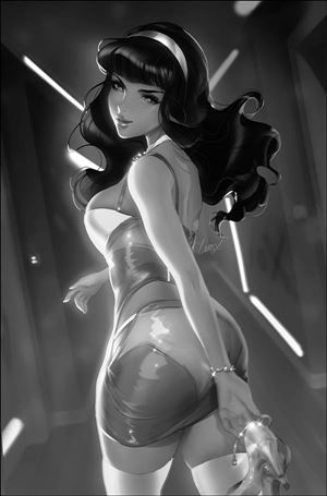 Bettie Page: The Curse of the Banshee issue 2-M Leirix Li 1:15 Black & White Virgin Cover