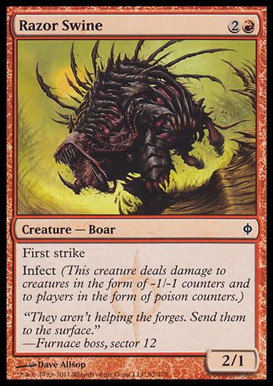 Magic the Gathering: New Phyrexia card 92 Razor Swine