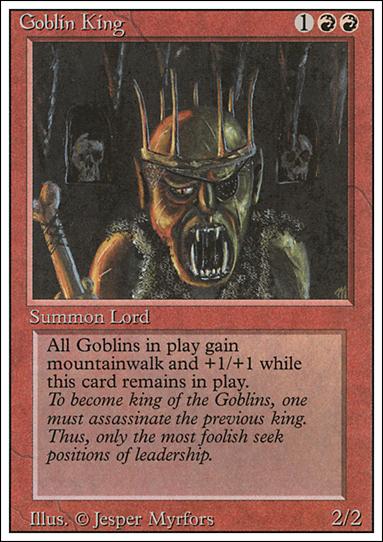 Magic the Gathering: Revised (Base Set) card 155 Goblin King