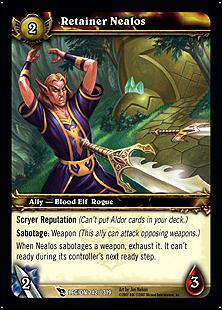 World of Warcraft: March of the Legion (Base Set) card 242 Retainer Nealos