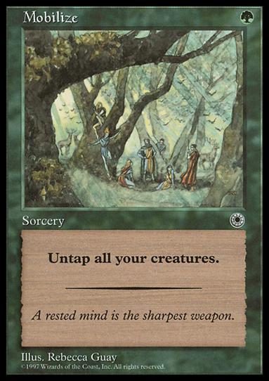 Magic the Gathering: Portal (Base Set) card 172 Mobilize