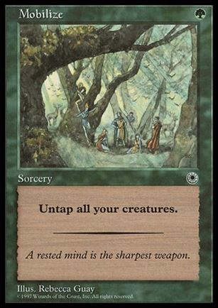 Magic the Gathering: Portal (Base Set) card 172 Mobilize