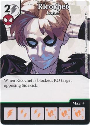 Marvel Dice Masters Guardians of the Galaxy  card 68 Ricochet: Loner