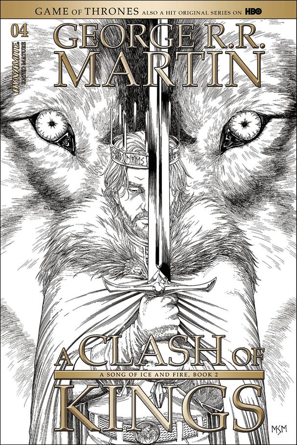 George R. R. Martin's a Clash of Kings (2017) issue 4-C Mike S. Miller 1:10 Black and White Cover